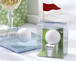 par tee golf ball bottle stopper with flag place card